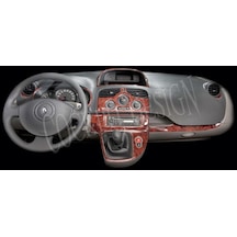 Renault Kangoo Konsol-torpido Kaplama 2008-2013 14 Parça-karbon Karbon