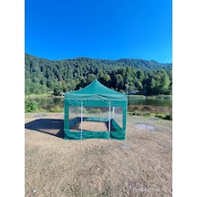 3x3 M 30 Mm Gazebo Tente Kış Bahçesi Yeşil
