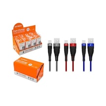 Hytech Hy-X425 3A Type-C 1M Lacivert Data + Şarj Kablosu