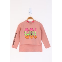 Toontoy Kids Toontoy Kız Çocuk Letis Go Baskılı Tişört Gülkurusu