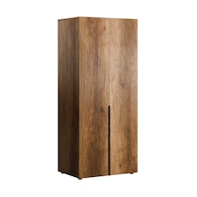 Oryana 2 Kapaklı Ara Bölmeli Gardırop-koyu Ceviz 90x210x62 Cm
