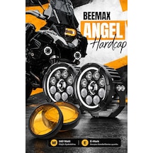 E-mark- Tip Onaylı Beemax White Angel Hardcap 140 Watt Profesyonel Motosiklet Led Sis Far Takımı Bmw 1200-1250-1300gs