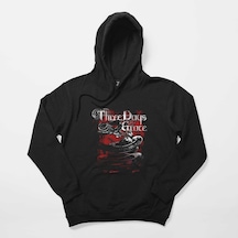 Three Days Grace Food Chain Siyah Kapşonlu Sweatshirt Hoodie