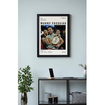Manny Pacquiao Ahşap Çerçeveli Poster Tablo Çoklu Kemer Şampiyonu