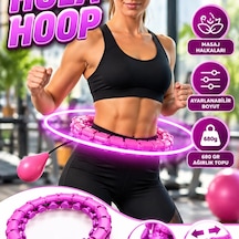 Ayarlanabilir Akıllı Hula Hoop Mor 680 Gr Ağırlık Toplu Masaj Halkalı Egzersiz Çemberi Çok Renkli