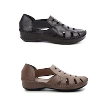 Venüs 18791395 Kadın Deri Lastikli Comfort Delikli Sandalet