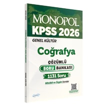 2026 Kpss Coğrafya Çözümlü Soru Bankası Monopol Yayınları