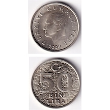 50.000 Lira 2000 Çil Eski Madeni Para