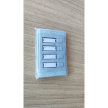 Boçi Elektronik 4'lü Sıva Üstü Zil Paneli Butonu Gri Plastik Kasa