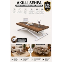 Home Üst Tabla Mdf Barok Ceviz Oval Köşe Alt Beyaz