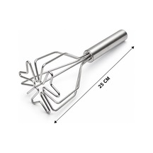 İbico İ22-414 Patates Ezici Çap: 9cm Krom Saplı 12cm Toplam Uzunluk: 26cm Metal Kalp Şekil Diğer