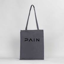 Pain Logo Gri Gabardin Bez Çanta