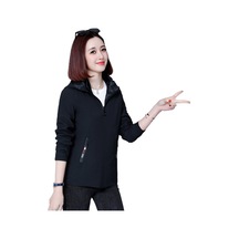 Edwardest Kadınlar İçin Çift Taraflı Casual Kapüşonlu Ceket Siyah