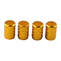 Moveevo Alüminyum Roket Desenli Lastik Valf Kapağı 4 Adet - Su Geçirmez, Evrensel Uyum, Sıcak Soğuk Dayanıklı - Altın Renk