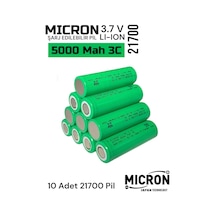 Micron 21700 5000 Mah 3c Li-ıon Pil 10 Adet Micron 21700 5000 Mah 3c Li-ıon Pil 10 Adet