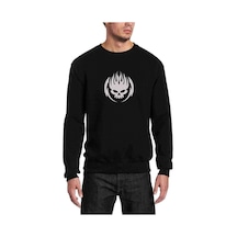 Offspring Baskılı Siyah Erkek Örme Sweatshirt