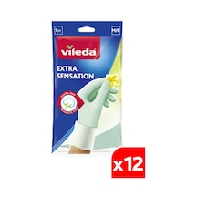 Vileda Extra Sensation Orta Boy Bulaşık Eldiveni M 12'li
