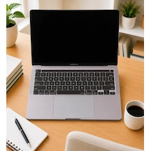 Macbook Pro Klavye Koruyucu Us Amerikan Düz Enter Touch Bar Uyumlu 13 İnç A2251 A2289 A2338 M1/m2 16 İnç A2141 Ultra İnce Siyah