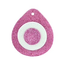 Evadan Nazar Boncuğu Simli 5.5 X 7 Cm 25 Adet Pembe