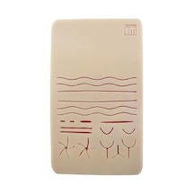 Edulaparoskopi Silikon Dikiş Pedi 19x9 Cm 7 Mm Küçük Boy Eğitim Matı Simülasyon Amaçlı Dikiş Pedi