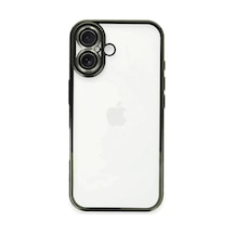 Apple Uyumlu iPhone 16 Plus Uyumlu Kılıf Lensli Silikon - Yeşil