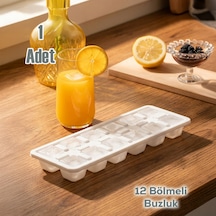 Porsima Org-159 Plastik 12 Hazneli Yapışmaz Buzluk Buz Kalıbı - Beyaz