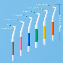 Willowhaven Danfayar 10 Adet Sarı 1.0-1.2mm L Şekilli Çift Renkli Diş Arası Fırçası Yetişkinler İçin Yumuşak Kıllar