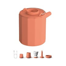 Taşınabilir Şişirme Pompası - 5 Nozullu, Led Işıklı, Hızlı Şarj, 200l/dk Hava Akışı