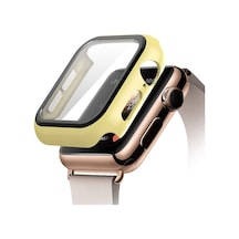Apple Watch 44mm Ekran Koruyucu Kılıf 360 Tam Koruma, Temperli Cam + Tpu, Dokunmatik Uyumlu, 4/5/6/se/7/8 Serileri İle Uyumlu Çok Renkli