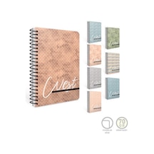 Gıpta West Defter Spralli Sert Kapak 17x24 120 Yaprak Çizgisiz 3-8862000-2011 Çok Renkli
