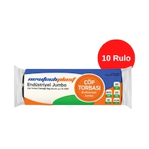 Newtechplast Jumbo Boy Çöp Torbası, Siyah, 10 Rulo 80 x 110 cm.