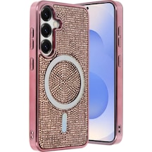 Samsung Uyumlu Galaxy S23 Fe Helen Magsafe Kapak Pembe