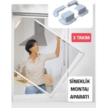 Sineklik Montaj Aparatı Pvc Sineklik Sabitleme Montaj Aparatı 3 Set Plastik