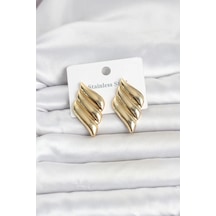 316l Çelik Gold Renk Motif Model Kadın Küpe Diğer
