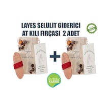 Layes Cosmetics Doğal At Kılı Selülit Fırçası x 2