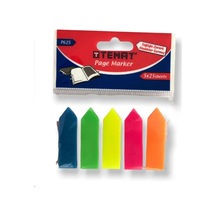 Temat P-625 45x12 İndex Yapışkanlı Ayraç 5 Renk Poşette,25 Yaprak