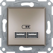 Schneider Asfora Plus Bronz Usb Şarj Prizi 21A Type A Çerçevesiz