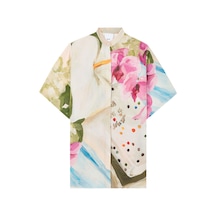 Acler Sirwin Shirt, Kısa Kollu Şık Klasik Kadın Gömlek Çok Renkli