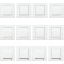 Viko Karre Beyaz Tekli Anahtar 12Li Paket