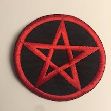 Pentagram Ters Yıldız Patch Patches Peç Arma ve Kot Yamaları