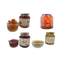 Lezize Kabak Reçeli + Ayva Reçeli + Acıbiber Reçeli + Süt Reçeli 4 x 400 G