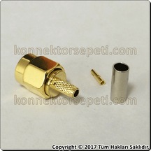 Rp Sma Erkek Sıkmalı Crimp Kablo Konnektörü Rg316 Rg174 Lmr100