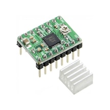 Arduino A4988 2A Yeşil Step Motor Sürüsü ( Soğutucu İle ) Af-3A00
