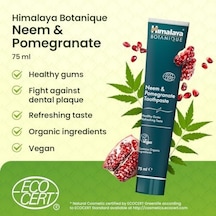 Himalaya Botanique Diş Macunu 75 Ml Ecocert Cosmos Sertifikalı Organik Bileşenler, Neem, Nar Florür Ve Gluten İçermez