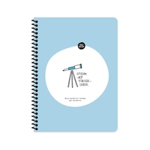 Hisli Şeyler 16,5 22,5 80yp.çiz.stickerli Defter - Gözüm Yükseklerde Çok Renkli