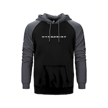 Hypocrisy Logo Gri Renk Reglan Kol Kapşonlu Sweatshirt Gri