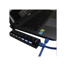 Yenilzd 7 Port Adaptörlü Usb Hub Çoklayıcı Usb 3.0 On Off Tuşlu