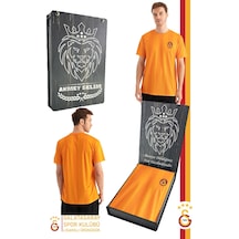 Galatasaray Lisanslı Match Day T-shirt Kişiye Özel Ahşap Kutulu 106 Sarı