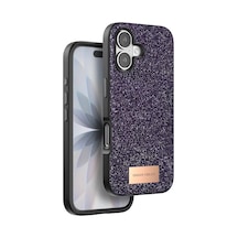Onegif Apple İphone 17 Bright Simli Kapak - Derin Mor Kılıf
