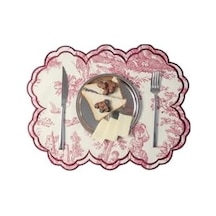 Beige &bordo Beyaz Vintage Nakış İşlemeli Amerikan Servis 2&apos Li Acı Kahverengi